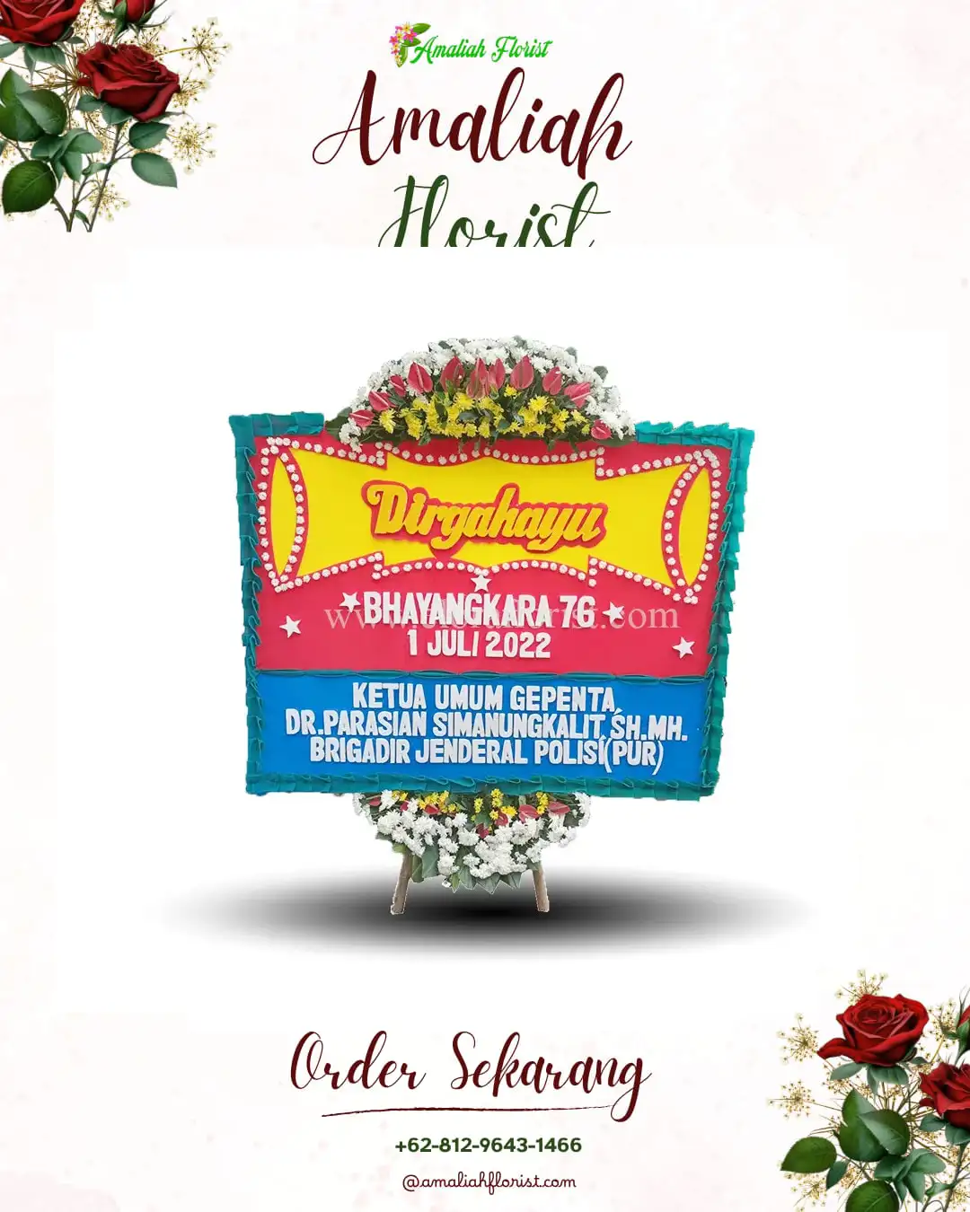 Papan Bunga HUT Ulang Tahun Kepulauan Talaud